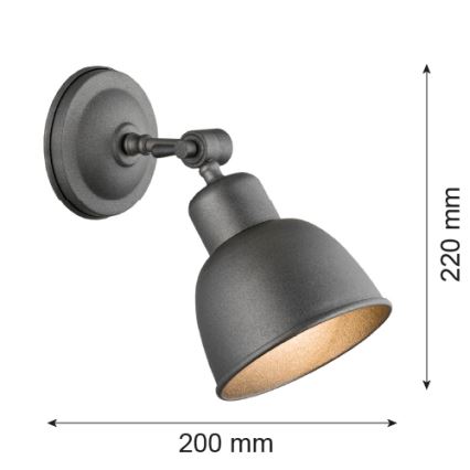 Argon 3172 - Wandleuchte EUFRAT 1xE27/60W/230V
