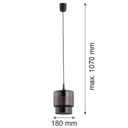 Argon 3270 - Hängeleuchte NEWA 1xE27/15W/230V schwarz