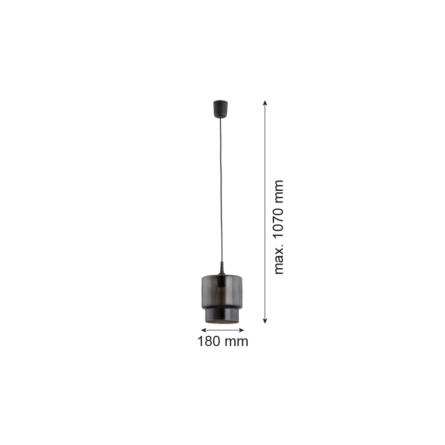 Argon 3270 - Hängeleuchte NEWA 1xE27/15W/230V schwarz