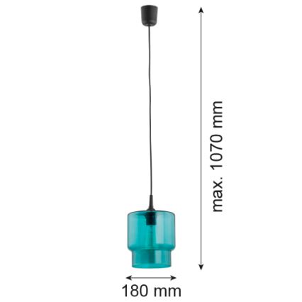 Argon 3271 - Hängeleuchte NEWA 1xE27/15W/230V türkisfarbig