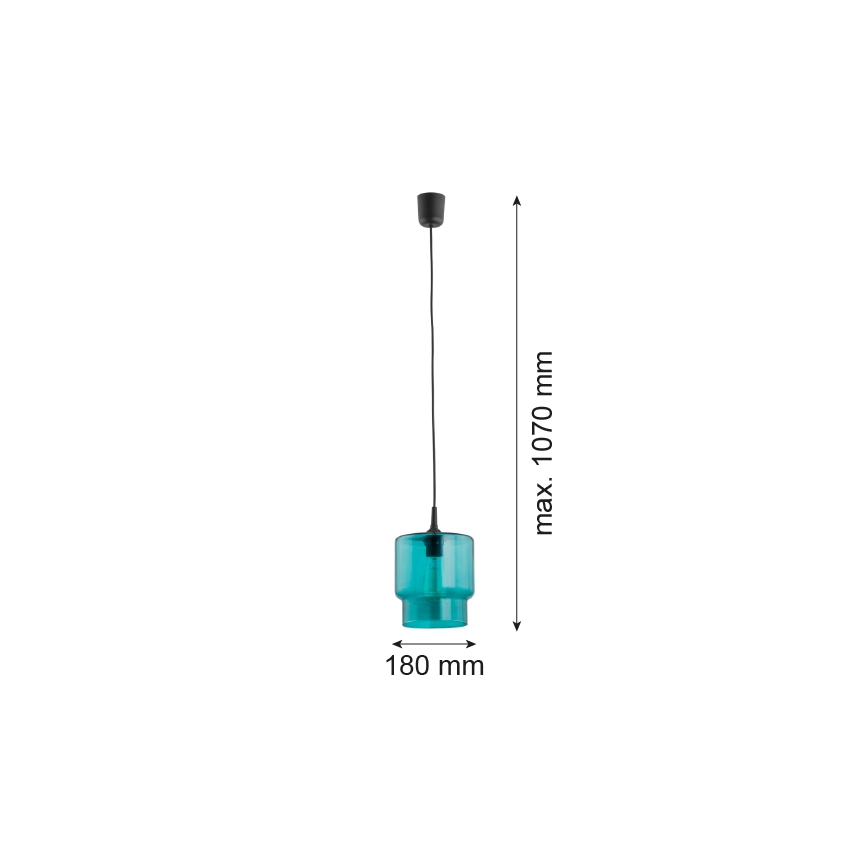 Argon 3271 - Hängeleuchte NEWA 1xE27/15W/230V türkisfarbig