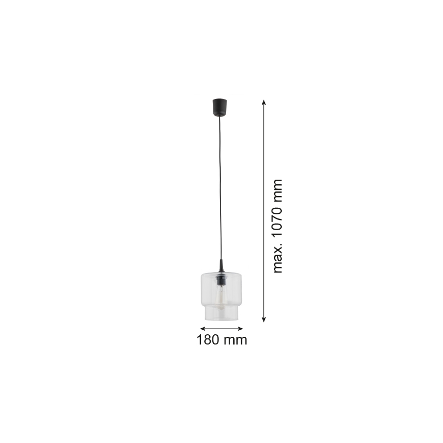 Argon 3275 - Hängeleuchte NEWA 1xE27/15W/230V klar