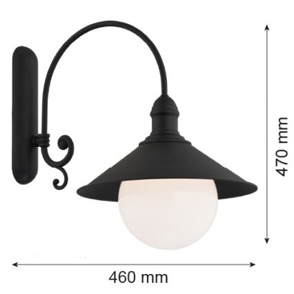 Argon 3286 - Wandleuchte ERBA BIS 1xE27/60W/230V
