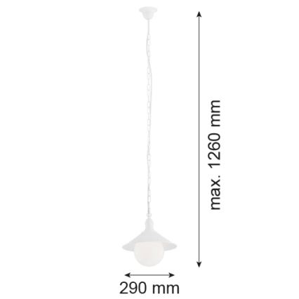 Argon 3296 - Außenhängeleuchte ERBA BIS 1xE27/60W/230V
