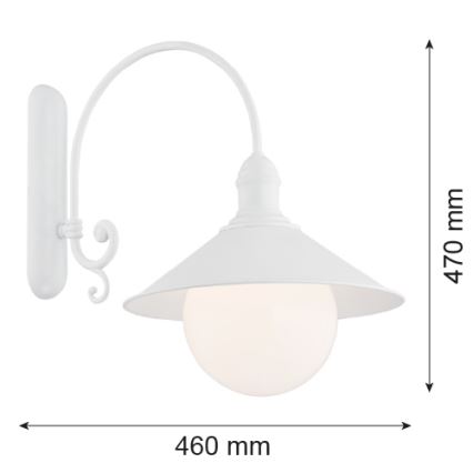 Argon 3297 - Wandleuchte ERBA BIS 1xE27/60W/230V