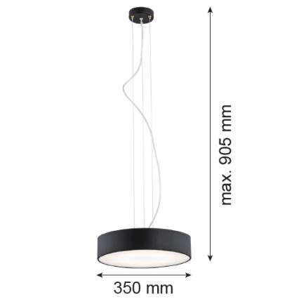 Argon 3350 - Hängeleuchte DARLING 1xLED/30W/230V d 40 cm schwarz