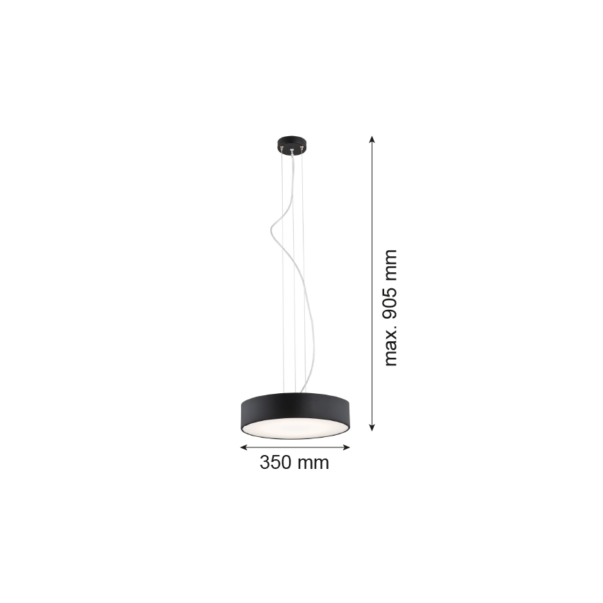 Argon 3350 - Hängeleuchte DARLING 1xLED/30W/230V d 40 cm schwarz
