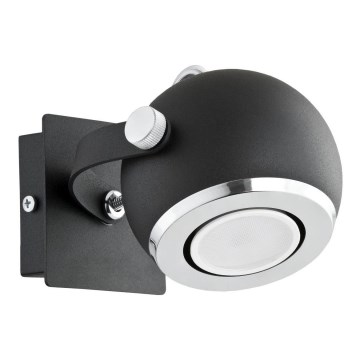Argon 3638 - Wandstrahler KOS 1xGU10/5W/230V schwarz/glänzendes Chrom