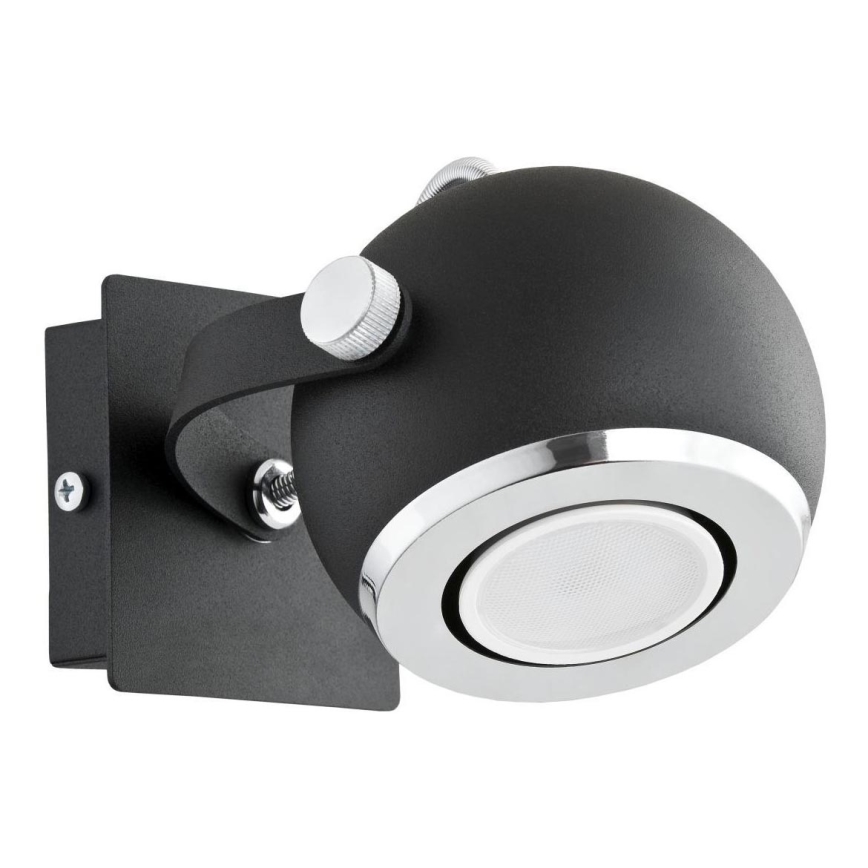 Argon 3638 - Wandstrahler KOS 1xGU10/5W/230V schwarz/glänzendes Chrom