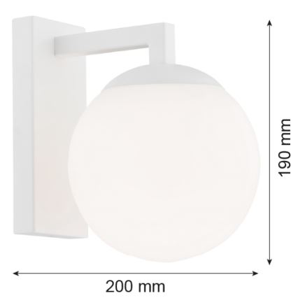 Argon 3733 - Wandlampe ASPEN 1xE27/15W/230V weiß