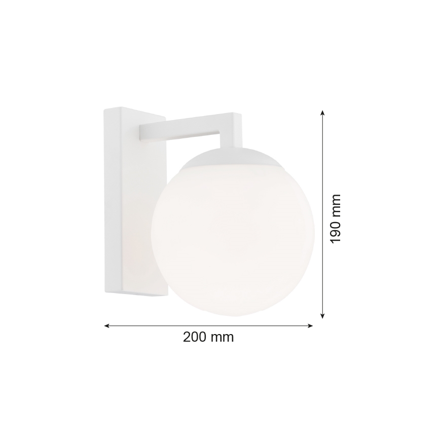 Argon 3733 - Wandlampe ASPEN 1xE27/15W/230V weiß