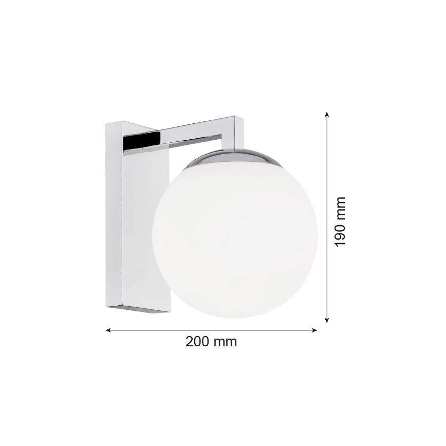 Argon 3735 - Wandlampe ASPEN 1xE27/15W/230V chrom glänzend
