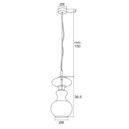 Argon 3800 - LED-Kronleuchter an einer Litze MODENA LED/8W/230V