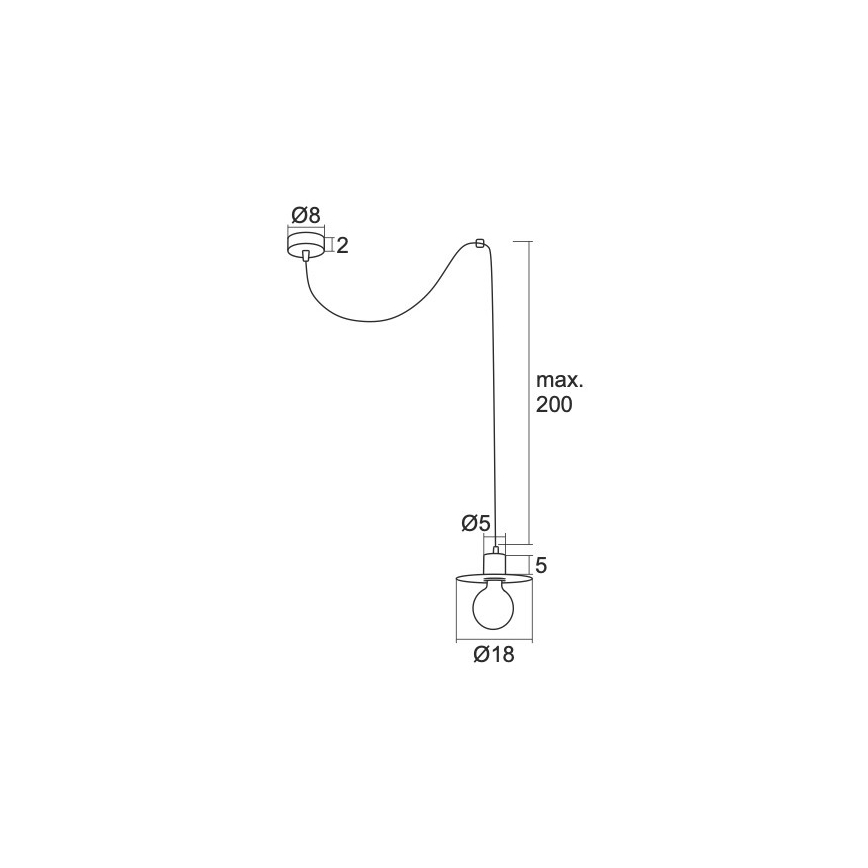 Argon 3834 - Hängeleuchte CORSO 1xE27/15W/230V weiß