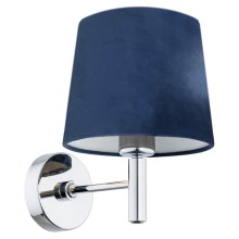 Argon 3908 - Wandlampe BOLZANO 1xE27/15W/230V blau/chrom glänzend