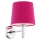 Argon 3909 - Wandlampe BOLZANO 1xE27/15W/230V rosa/chrom glänzend