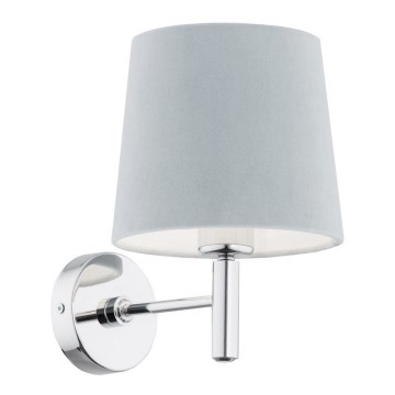 Argon 3910 - Wandlampe BOLZANO 1xE27/15W/230V blau/chrom glänzend