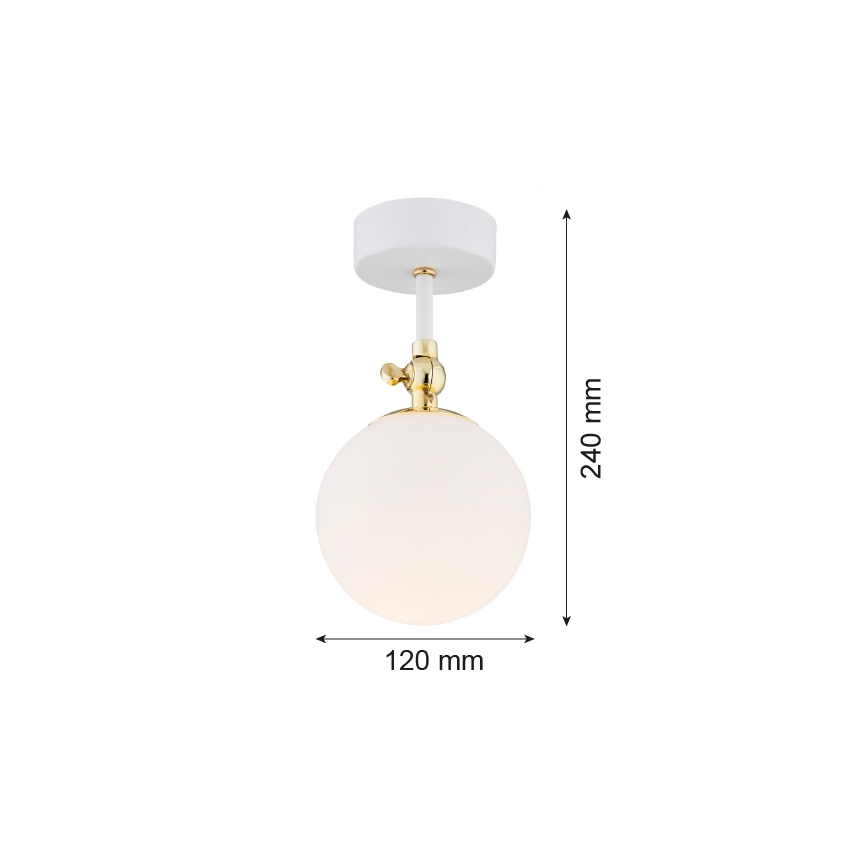 Argon 4002 - Badezimmer Deckenleuchte LATINA 1xE14/7W/230V IP44 weiß/gold