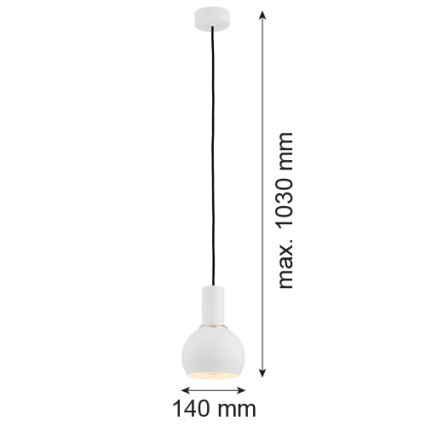 Argon 4215 - Hängeleuchte SINES 1xE27/15W/230V Durchschn. 14 cm weiß