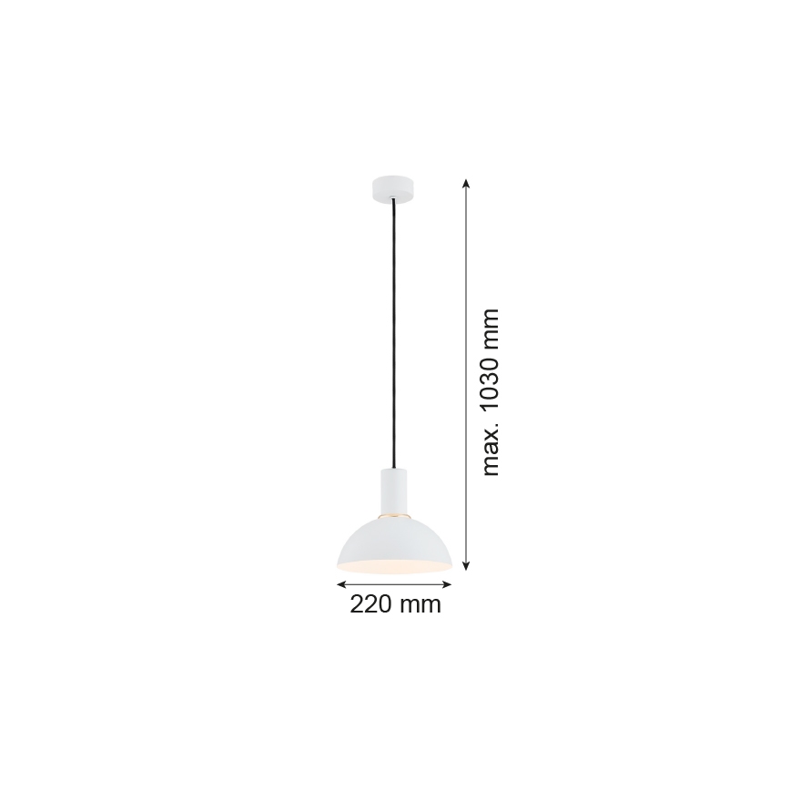 Argon 4220 - Hängeleuchte SINES 1xE27/15W/230V Durchschn. 28 cm weiß