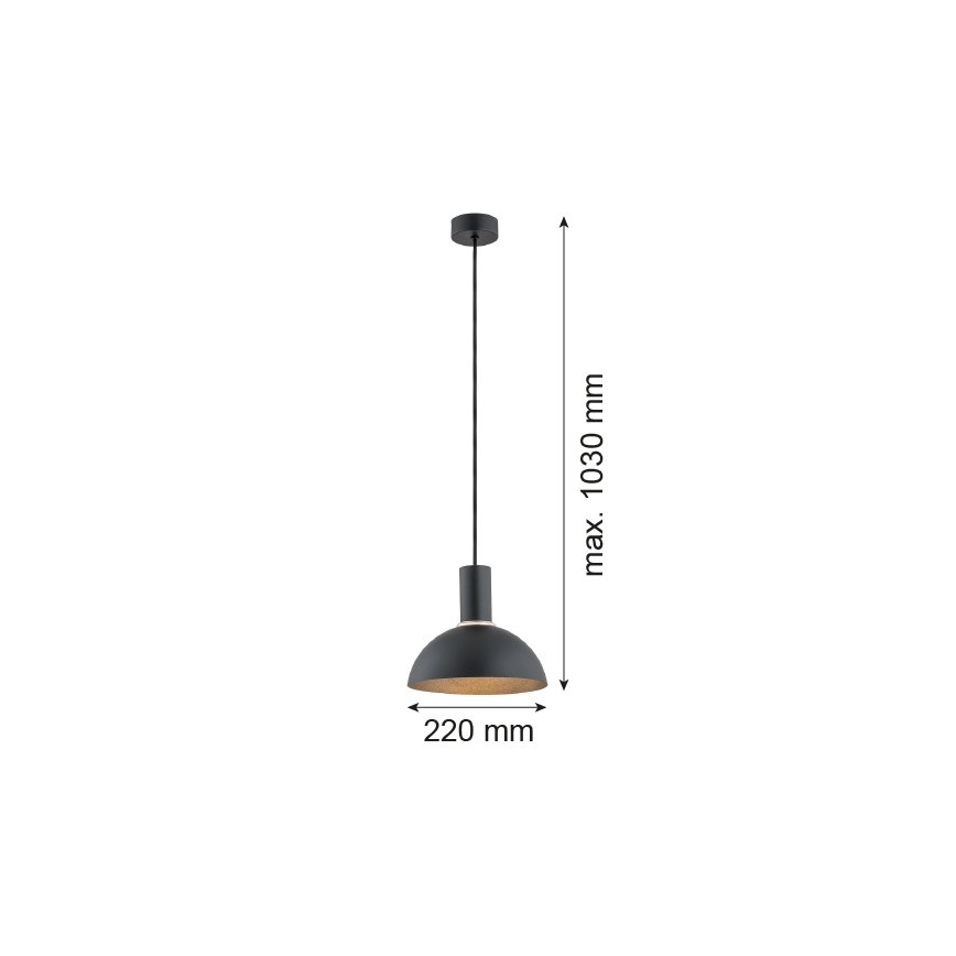 Argon 4222 - Hängeleuchte SINES 1xE27/15W/230V Durchschn. 28 cm schwarz
