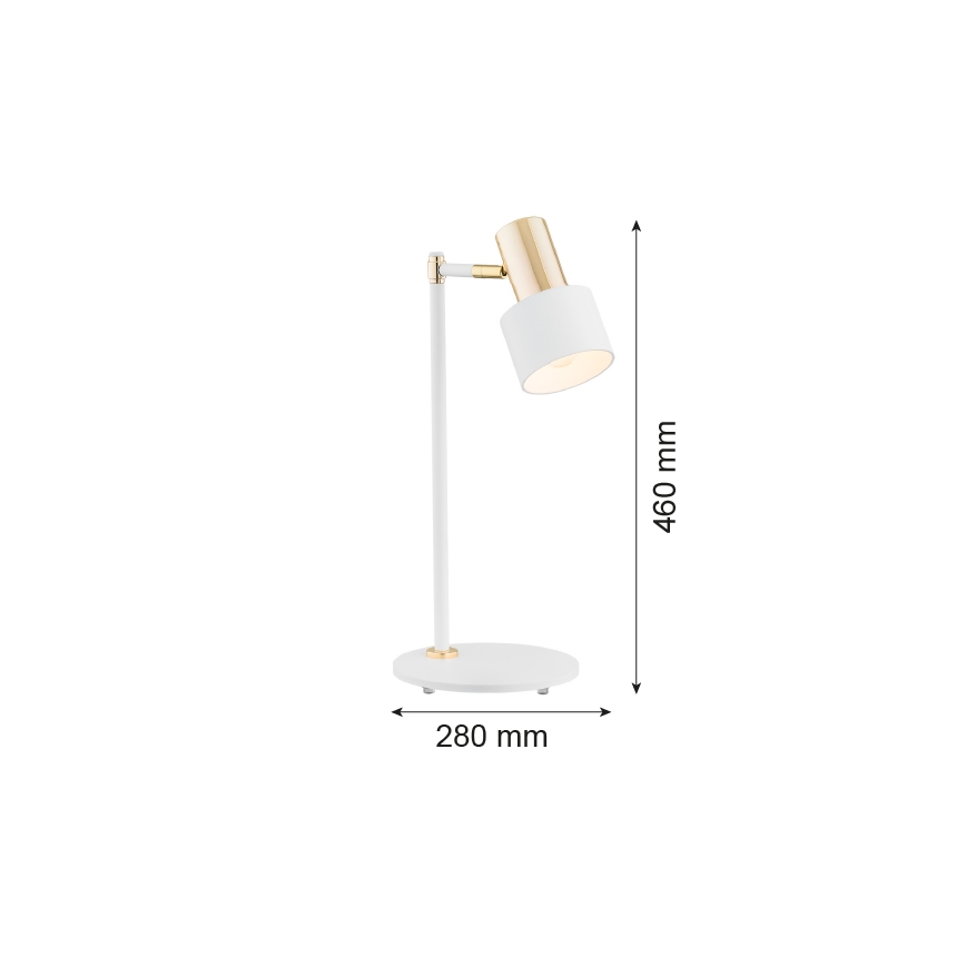 Argon 4256 - Tischlampe DORIA 1xE27/15W/230V weiß/messing