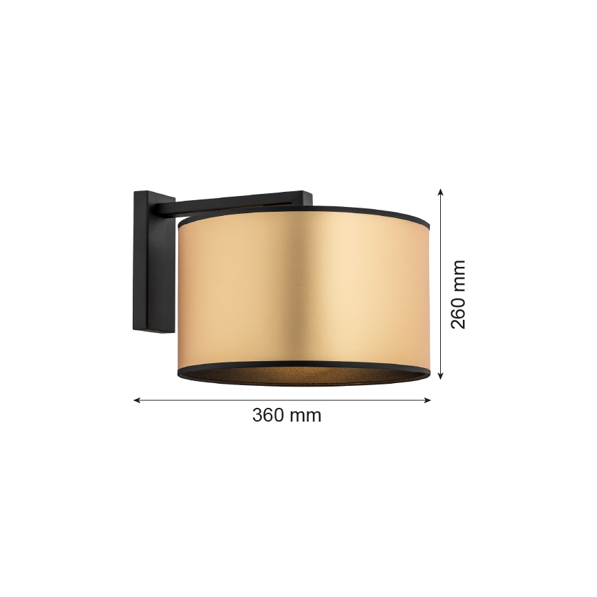 Argon 4295 - Wandlampe KARIN 1xE27/15W/230V messing/schwarz