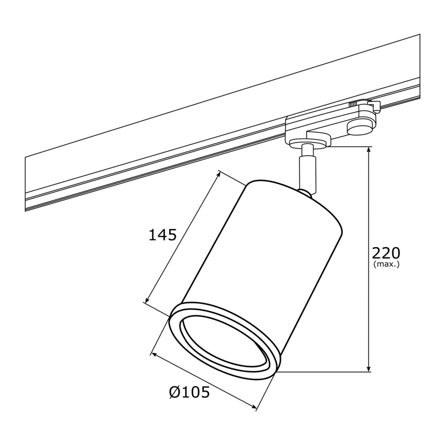 Argon 4303 - Strahler für Schienensystem DELF 1xE27/15W/230V golden