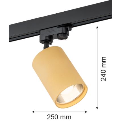 Argon 4304 - Strahler für Schienensystem BERGEN 1xE27/15W/230V golden