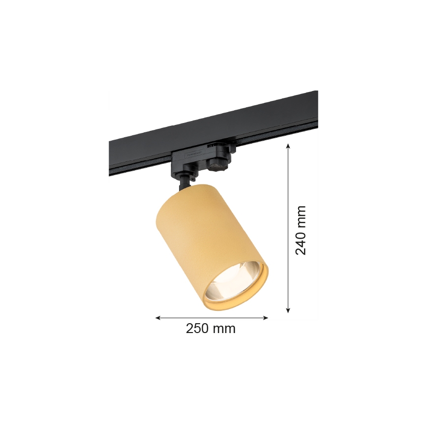 Argon 4304 - Strahler für Schienensystem BERGEN 1xE27/15W/230V golden