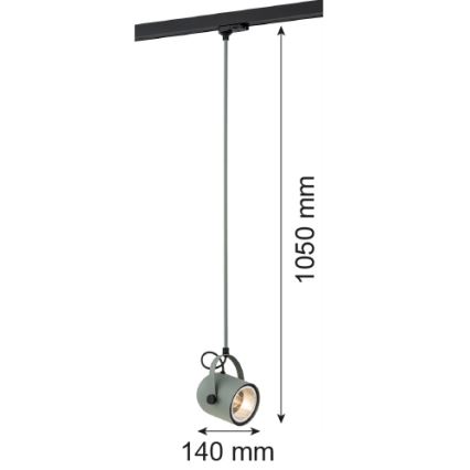 Argon 4313 - Hängeleuchte für Schienensystem NET 1xE27/15W/230V grün