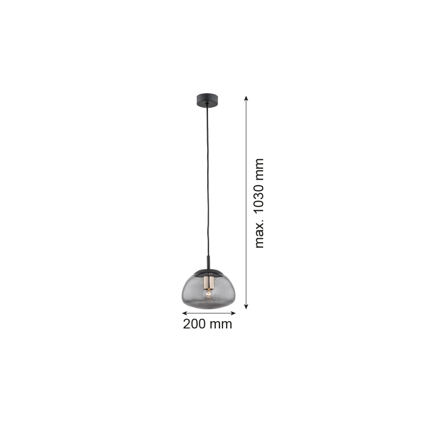 Argon 4333 - Hängeleuchte TRINI 1xE27/15W/230V schwarz