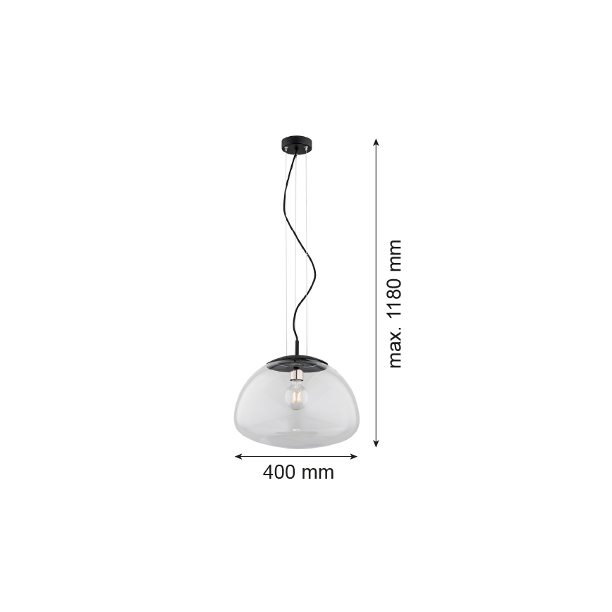 Argon 4351 - Hängeleuchte TRINI 1xE27/15W/230V Durchschn. 40 cm schwarz
