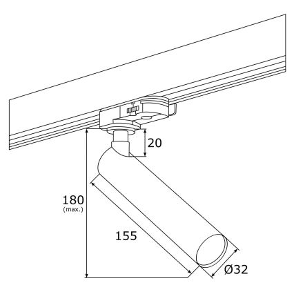 Argon 4353 - LED-Strahler für Schienensystem ELBRUS LED/4,5W/230V weiß