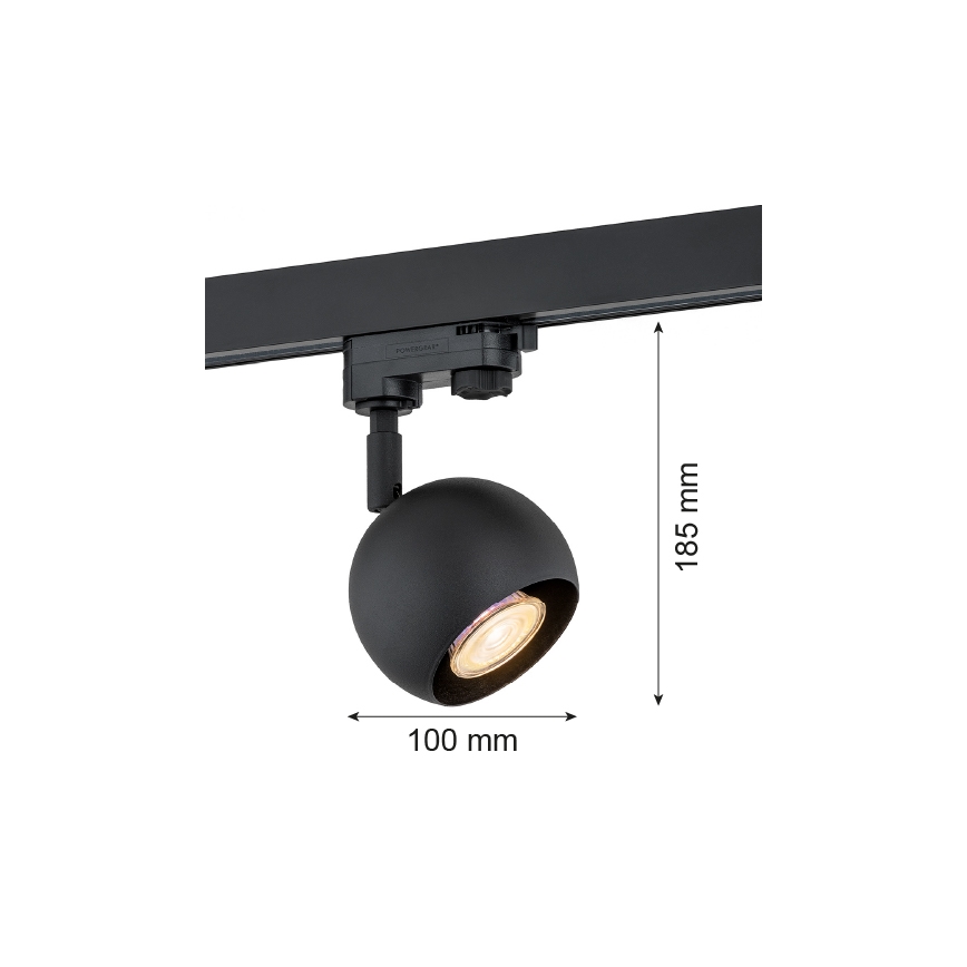 Argon 4379 - Strahler für Schienensystem MURI 1xGU10/5W/230V schwarz