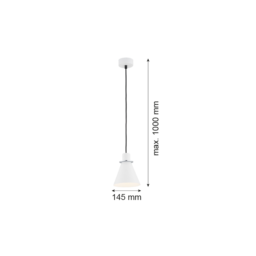 Argon 4681 - Hängeleuchte BEVERLY 1xE27/15W/230V weiß/chrom glänzend