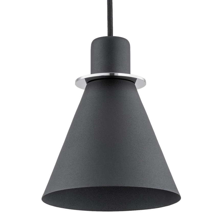 Argon 4688 - Kronleuchter an Schnur BEVERLY 1xE27/15W/230V schwarz/chrom glänzend