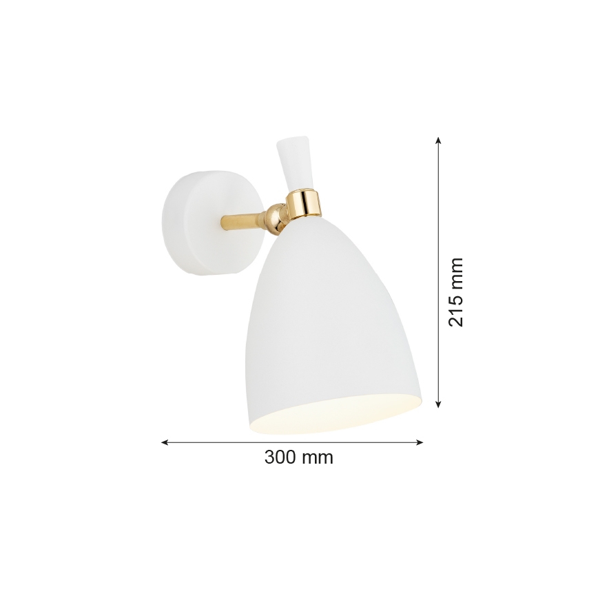 Argon 4699 - Wandleuchte CHARLOTTE 1xE27/15W/230V weiß/gold