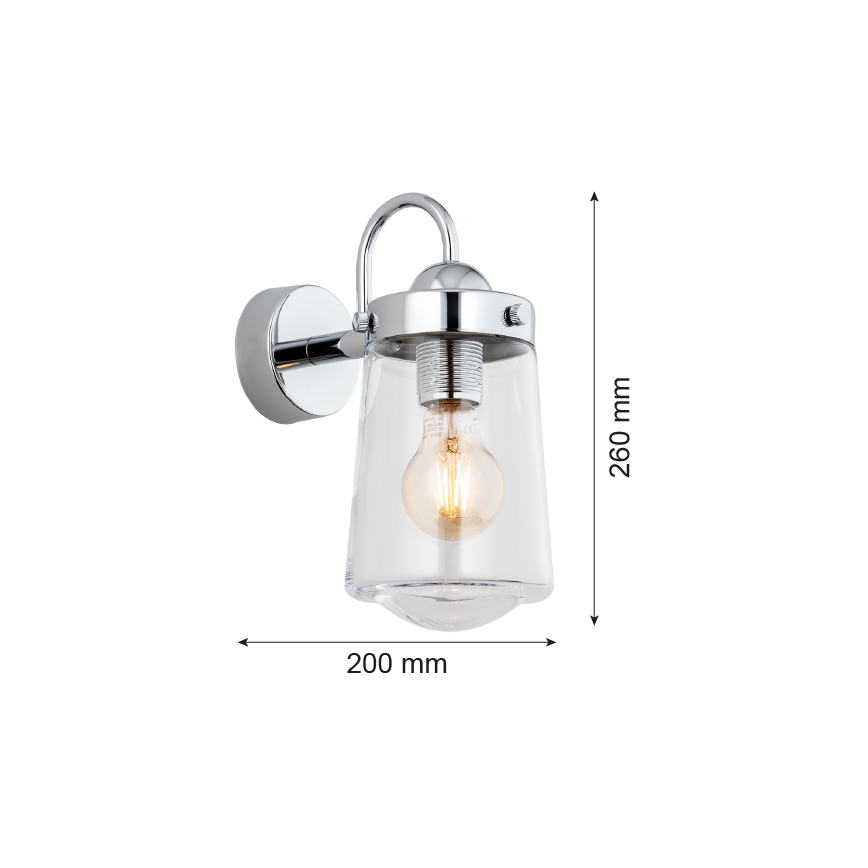 Argon 4719 - Badezimmerwandleuchte PASADENA 1xE27/15W/230V IP44