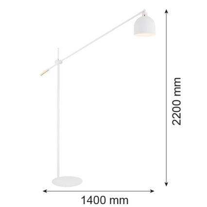 Argon 4734 - Stehlampe DETROIT 1xE27/15W/230V weiß