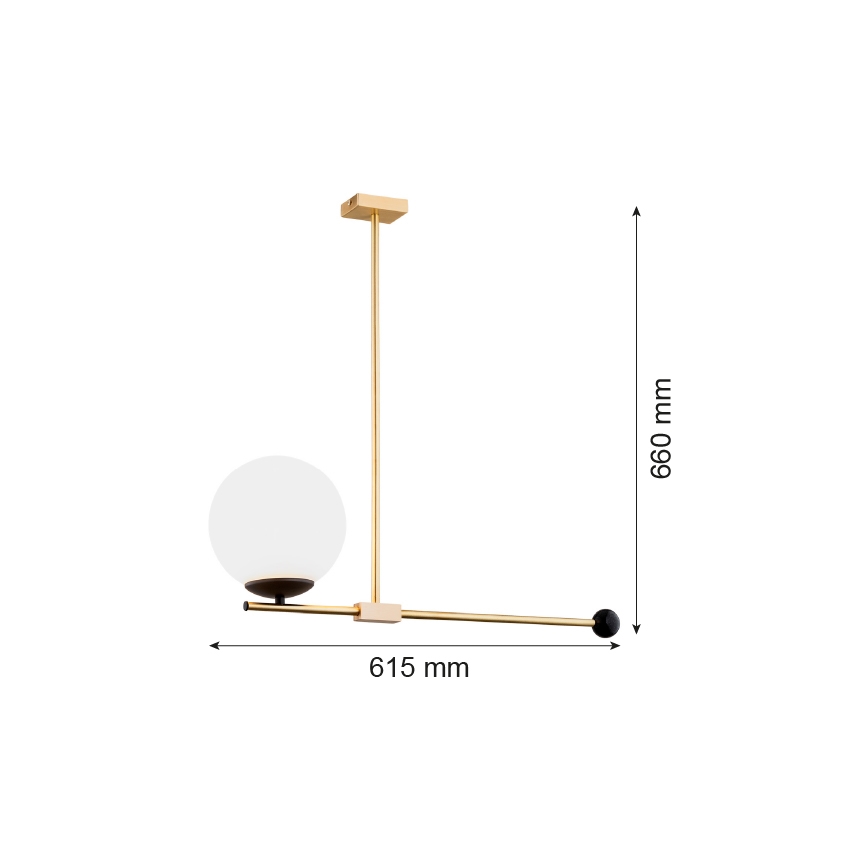 Argon 4738 - Kronleuchter auf Stange MEGAN 1xE14/7W/230V