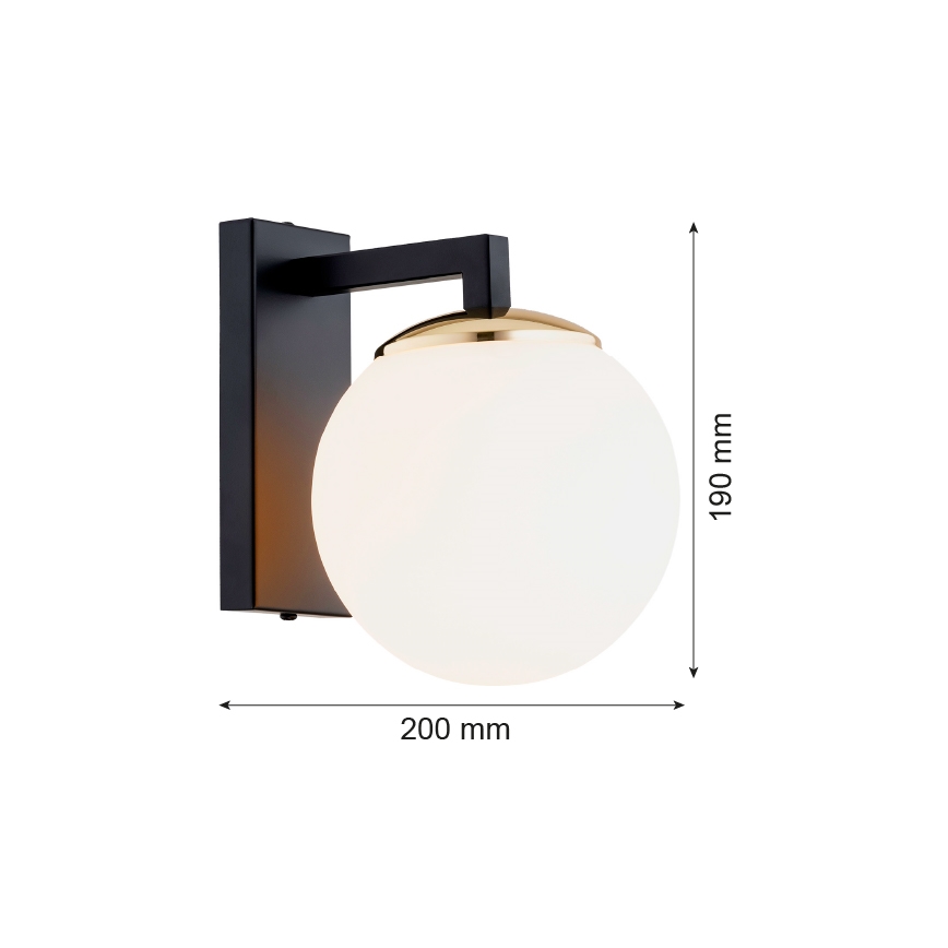 Argon 4771 - Wandleuchte MORITZ 1xE27/15W/230V