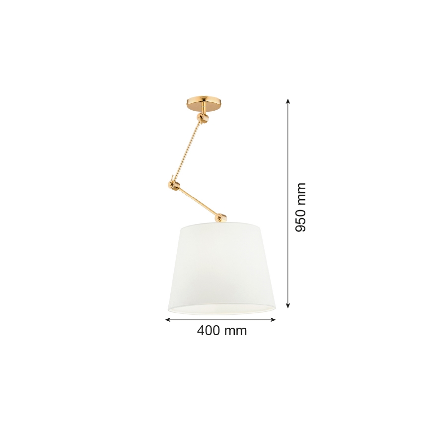 Argon 4895 - Stangen-Kronleuchter ZAKYNTOS PLUS 1xE27/15W/230V weiß/gold