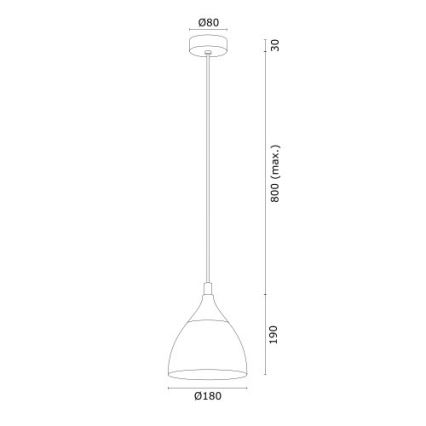 Argon 4905 - Hängeleuchte MURANO 1xE27/15W/230V schwarz/gold