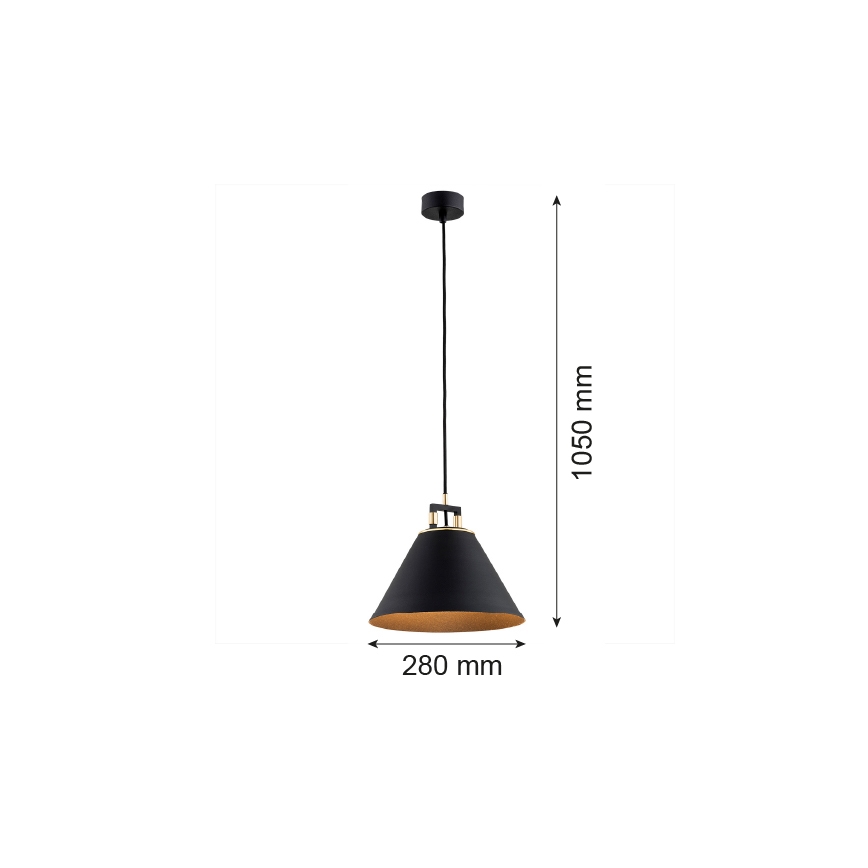 Argon 4915 - Hängeleuchte ORTE 1xE27/15W/230V schwarz