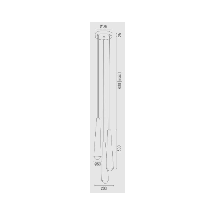 Argon 6103 - Hängeleuchte HOLLYWOOD 3xE14/7W/230V schwarz