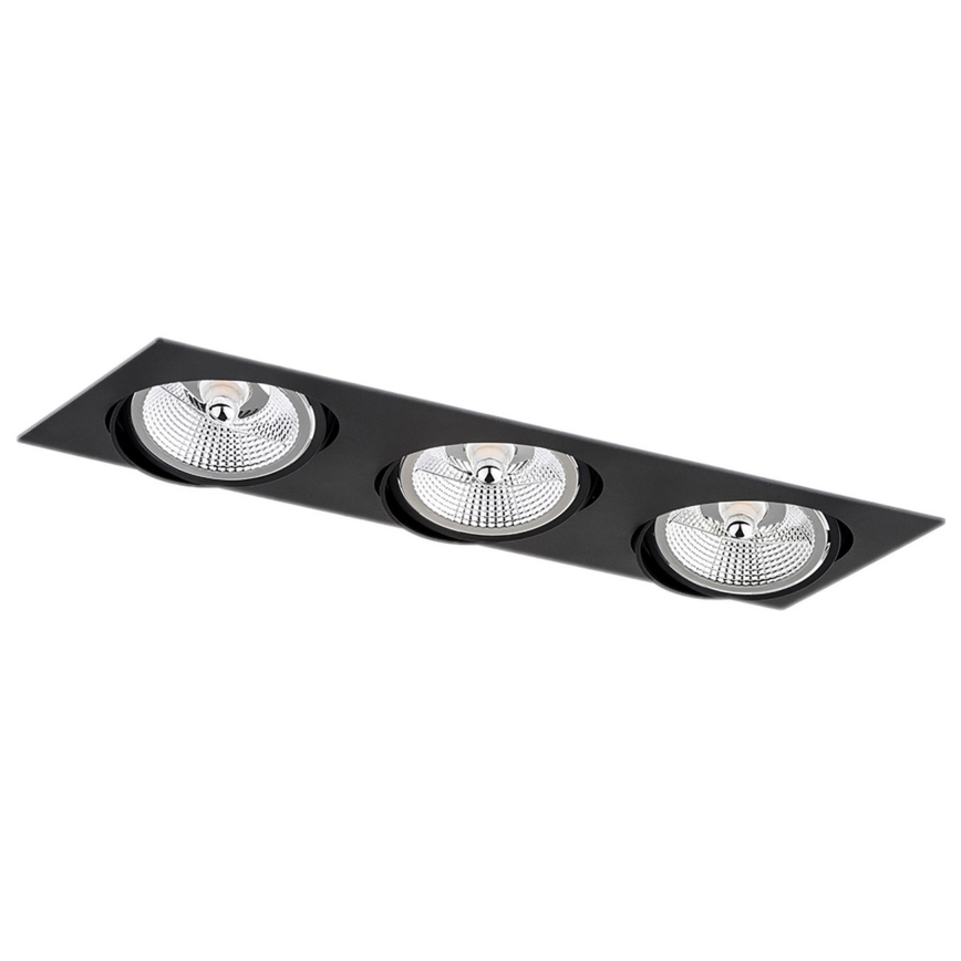 Argon 6116 - Einbauleuchte OLIMP 3xGU10-AR111/12W/230V schwarz