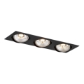 Argon 6116 - Einbauleuchte OLIMP 3xGU10-AR111/12W/230V schwarz