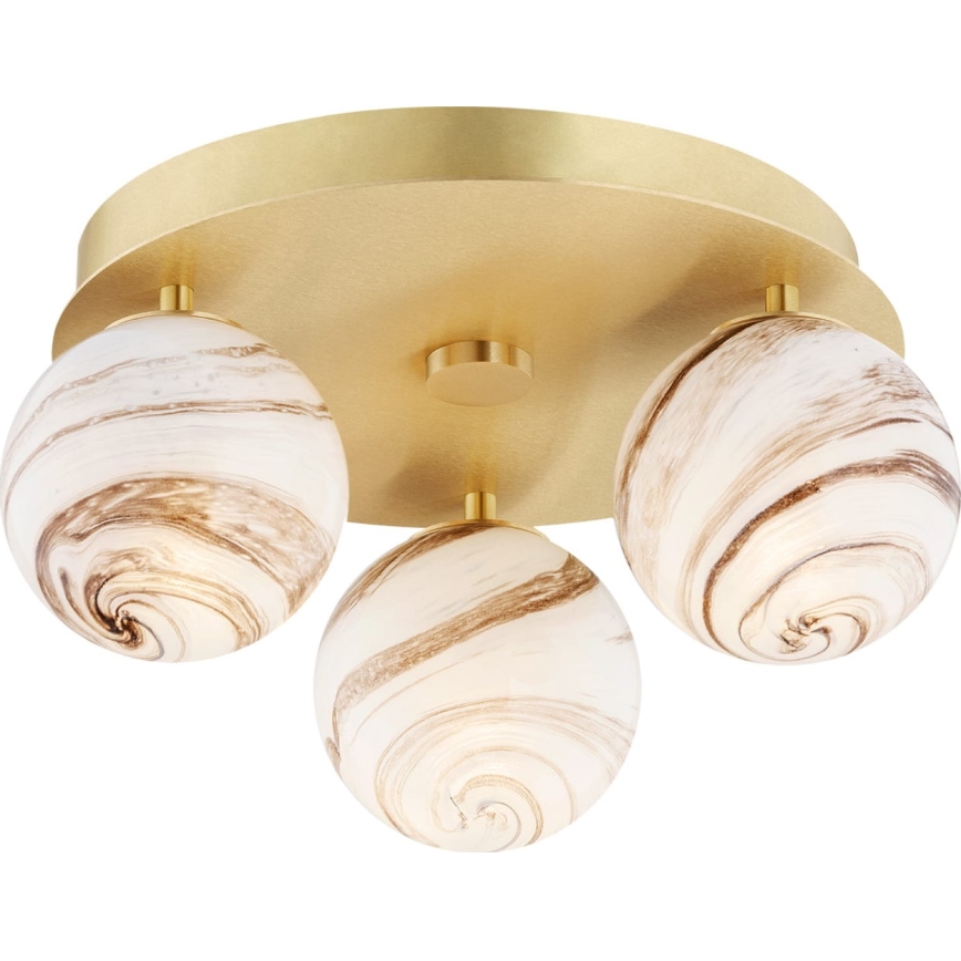 Argon 6290 - Deckenleuchte FABIO 3xE14/7W/230V Alabaster golden