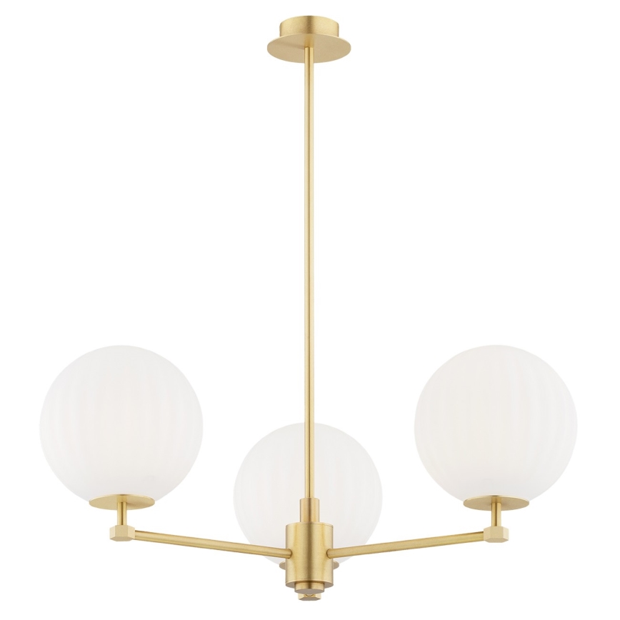 Argon 6307 - Deckenleuchte an Stange PALOMA 3xE14/7W/230V golden/weiß